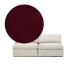 Lucie Grande 2-Seat Sofa (Without Armrests) Ruby Red