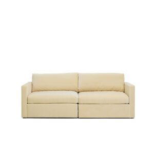 Lucie 2 seat sofa in creme velvet from Melimeli