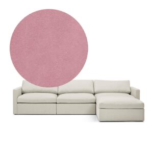 Lucie Grande 3-Seat Sofa Dusty Pink is a modular sofa in pink velvet from MELIMELI