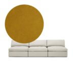 Lucie Grande 3-Seat Sofa (Without Armrests) Amber