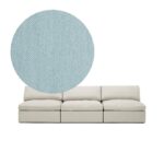 Lucie Grande 3-Seat Sofa (Without Armrests) Baby Blue
