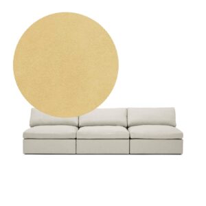 Lucie Grande 3-Seat Sofa Creme is a modular sofa in yellow velvet from MELIMELI