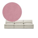 Lucie Grande 3-Seat Sofa (Without Armrests) Dusty Pink