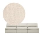 Lucie Grande 3-Seat Sofa (Without Armrests) Eggshell