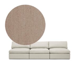 Lucie Grande 3-Seat Sofa Elephant is a modular sofa in light brown chenille from MELIMELI