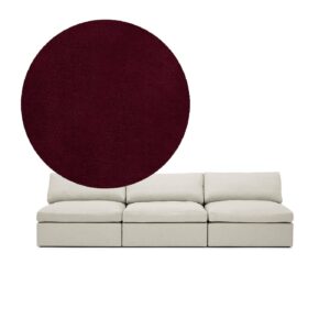 Lucie Grande 3-Seat Sofa Ruby Red is a modular sofa in red velvet from MELIMELI
