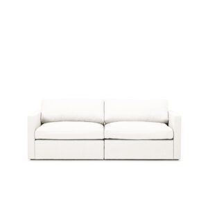 Lucie Grande 2-Seat Sofa True White is a modular sofa in white linen from MELIMELI