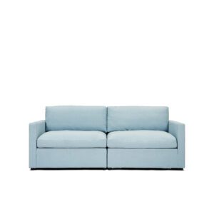 2 seat sofa in light blue fabric. Lucie from Melimeli