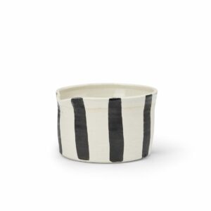 Ceramic Milkjug Stripe Black