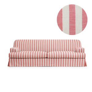 Cover for Frances 3-Seat Sofa Stripe Coral